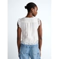 thumbnail image 3 of Scoop Women’s Day Lace Trim Top, Sizes XS-XXL, 3 of 5
