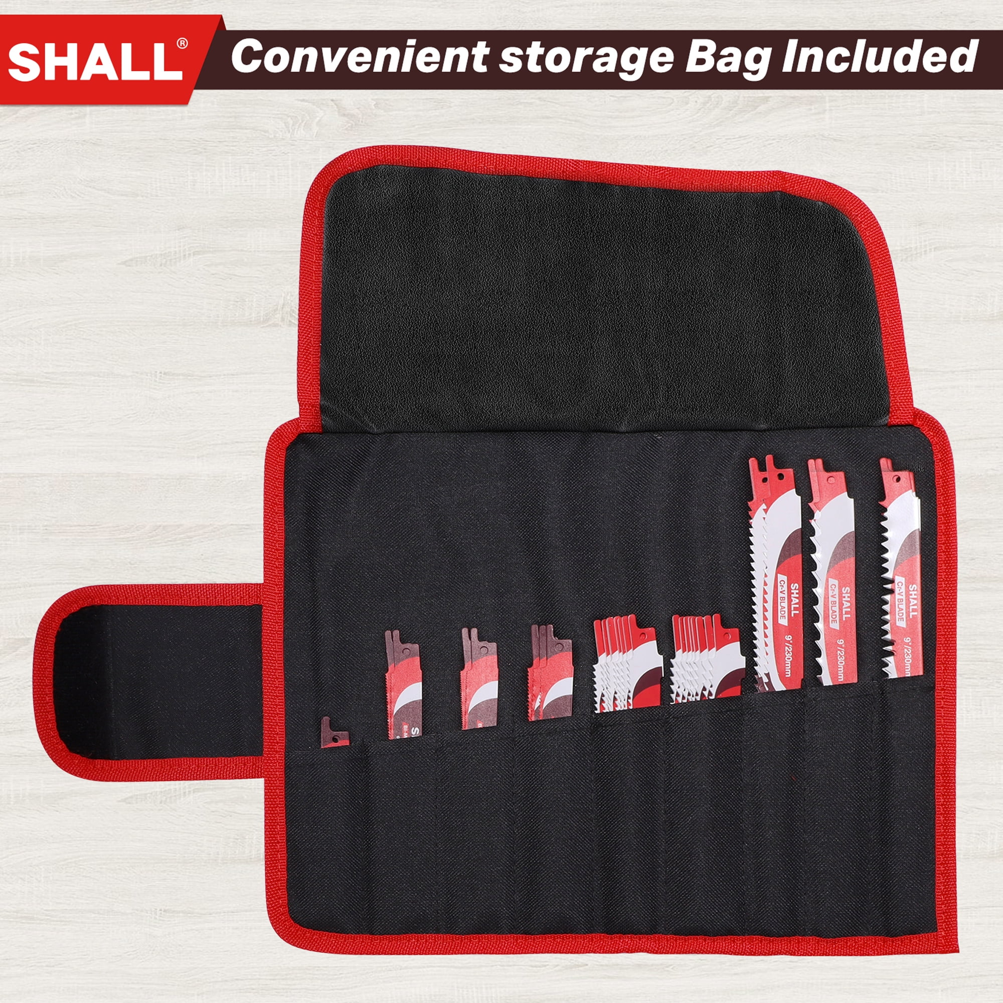 SHALL 34-Piece Reciprocating Saw Blades Set for Wood & Metal