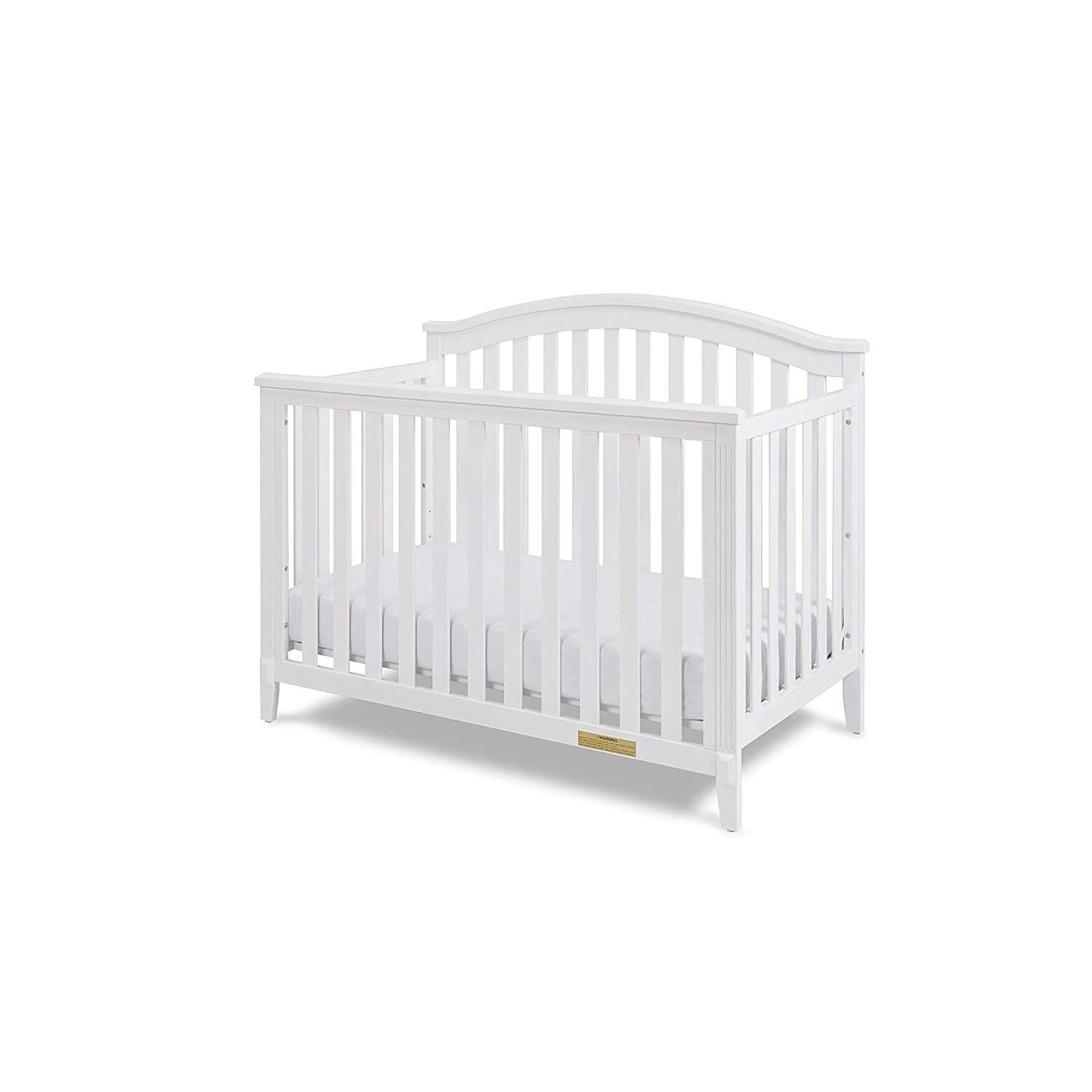 Convertible Crib 4-in-1 Modern Baby Crib Bed Daybed White Chic Design