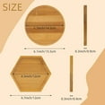 thumbnail image 5 of Fymlhomi 2 Pieces Bamboo Plant Saucer, 4 Inch Planter Trays Succulent Pot Holder Small Flower Pot Drainage Tray for Indoor Outdoor Plant, 5 of 8