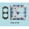 thumbnail image 2 of 25 Vintage Switch Plate White Delft Porcelain Toggle/Outlet | Renovator's Supply, 2 of 2
