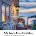thumbnail image 3 of HOODINK 2 Pack Solar Hanging Lanterns Outdoor, Waterproof Aluminum LED Solar Lights with 4 Panels, 3000K Warm White for Yard, 3 of 10