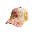 thumbnail image 3 of Basysin Vintage Print Baseball Cap Adjustable Hat Casual Outdoor Travel Sun Hat Fashion Aesthetic Flower Pattern Trucker Hat for Men & Women, 3 of 5