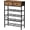Rustic Brown, variant on 5 Tier Shoe Organizer with 2 Non-Woven Drawers, Metal Storage Shoe Shelf for 16-20 Pairs of Shoes, with Wooden Top and Steel Frame