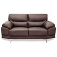 thumbnail image 4 of Sala de Piel Genuina 3-2 Sofá y Love Seat, 5 plazas, Modelo Lisboa, Color Chocolate, Elegante, comodo y Moderno, Hecho en Mexico. Medidas: Sofá 220 X 85 X 90 cm, Love Seat 166 X 85 X 90 cm., 4 of 9