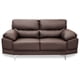 thumbnail image 1 of Love Seat de de Piel Genuina, 2 plazas, Modelo Lisboa, Color Chocolate, Elegante, cómodo y Moderno, Hecho en Mexico. Medidas 166 X 85 X 90 cm., 1 of 6