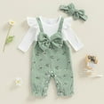 thumbnail image 2 of Newborn Baby Girl Clothes Long Sleeve Romper One Piece Jumpsuit Fall Winter Infant Outfits 0 3 6 9 12 18 Months, 2 of 7
