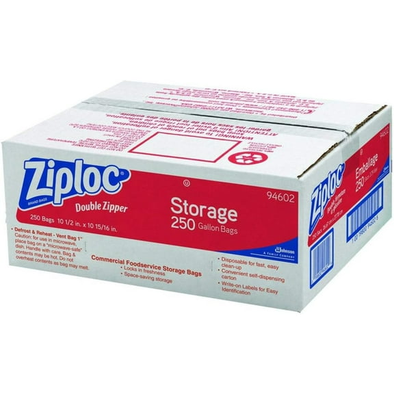 DYJP 682257 1 Gal. DYJP Double Zipper Storage Bags (250/Box)