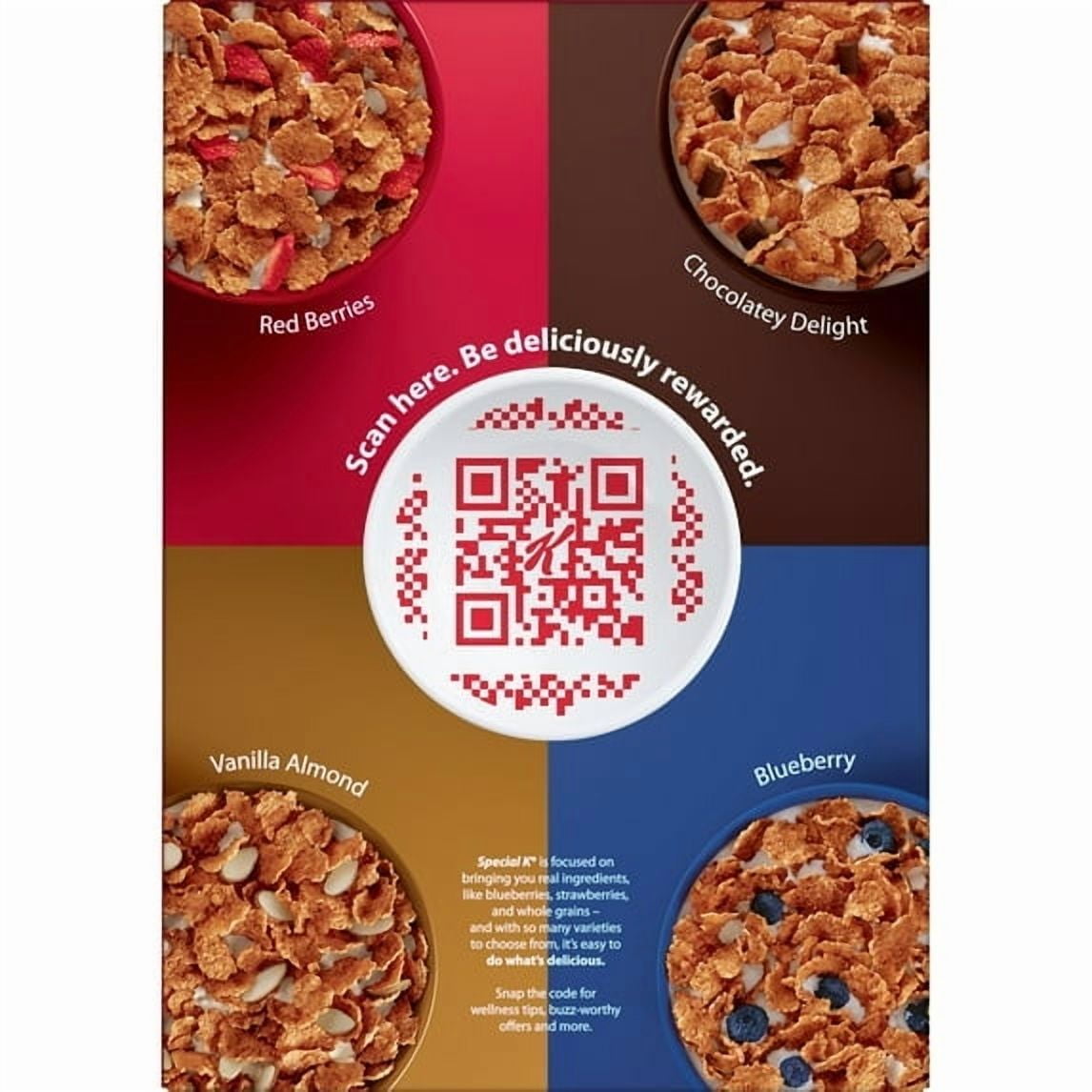 Kellogg's Special K Breakfast Cereal, Fiber Cereal, Family Breakfast, Red Berries, 11.4oz (Pack 4)