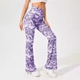 thumbnail image 4 of TAIAOJING Flare Leggings for Women Water Ripple Yoga Casual Pants Flared Pants Fitness Yoga Pants, 4 of 6