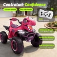 thumbnail image 3 of 24V Dinosaur Kids Ride On Car, 2 Seater Power Ride On Toy for Kids with Remote Control, Bluetooth, USB, 4-Wheel Suspension, Dinosaur Electric Toy Car for Boys and Girls Ages 3-8, 3 of 8