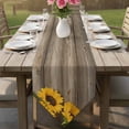 thumbnail image 6 of Sunflowers Table Runner Linen Burlap Table Runner 72 Inches Long Farmhouse Country Floral Vintage Wooden Grain Dresser Scarves for Kitchen Island Coffee Dining Party Wedding Holiday Decor 16"x72", 6 of 8