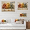 thumbnail image 4 of Designart "Seasonal Tapestry Orange Yellow Maple Tree I" Floral Print on Natural Pine Wood, 4 of 5