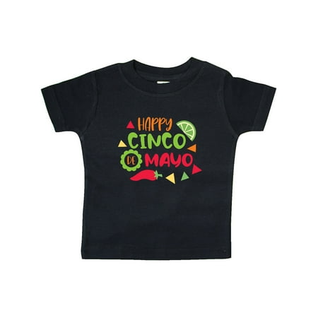 

Inktastic Happy Cinco De Mayo with Lime and Red Pepper Gift Baby Boy or Baby Girl T-Shirt