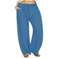 thumbnail image 5 of Lovzfmll Women's Pants, Plus Size Straight Leg Loose Fit Trousers, Full Length Casual Travel Pants, Fall Fashion 2025, 5 of 8