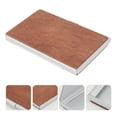 thumbnail image 6 of KALLORY Business Card Case Chocolate Stainless Steel 1Pack 3.6x2.4in, 6 of 8