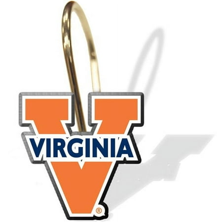NCAA Virginia Cavaliers Shower Curtain Rings, 12pk