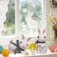 thumbnail image 6 of 2pcs Easter Resin Rattan Effect Bunny Ornaments, Cute Imitation Rattan Rabbit Figurines for Home Living Room, Garden, Patio and Indoor Outdoor Spring Easter Festival Decoration, White, 6 of 6