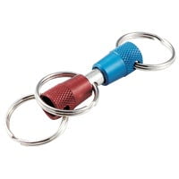 Lucky Line 3-Way Pull Apart Keychain,1 Pack, Red, Blue and Silver (71701)