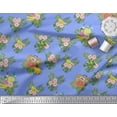 thumbnail image 3 of Soimoi Cotton Duck Fabric Suitcase,Floral & Leaves Tropical Print Fabric by Yard 56 Inch Wide, 3 of 3