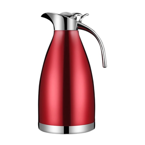Jarra de café de acero inoxidable Dispensador de agua caliente Retención de calor y frío Vacío Rojo