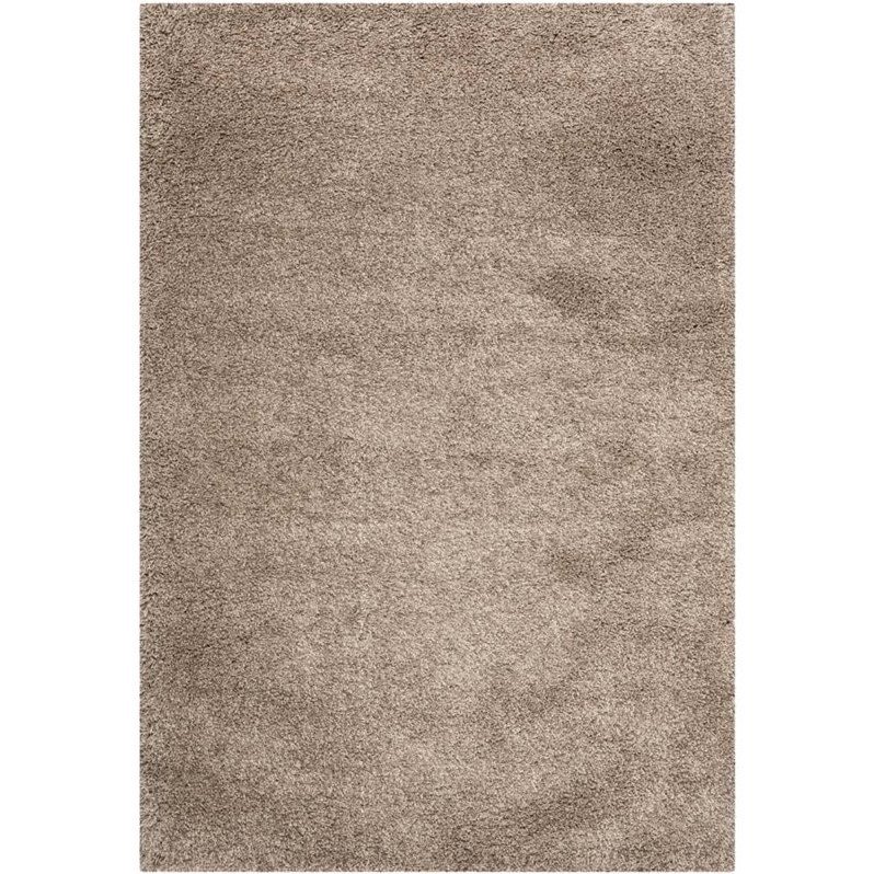 Hawthorne Collection Taupe Shag Rug Runner 2'3" x 5'