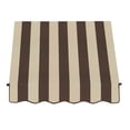 thumbnail image 2 of Awntech 4.38 Ft New Orleans Fixed Awning Canopy with Twisted Rope Arms (52.5in x 31in x 24in), Brown/Tan Stripe, 2 of 2