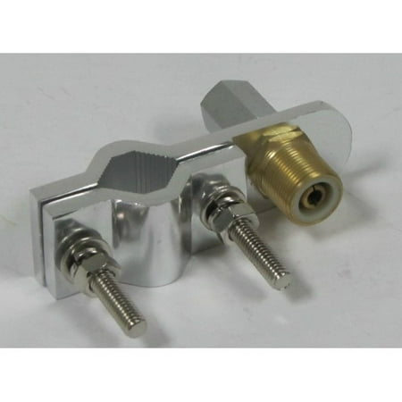 Aluminum 3 Way - Double Groove Right Angle antenna mounting bracket 3 way aluminum 3/8 24 thread