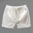 thumbnail image 4 of USNSM Men's Fashion Shorts 5 Inch Inseam Drawstring Elastic Waist Lightweight Casual Summer Beach Shorts with Pockets White XXL, 4 of 4
