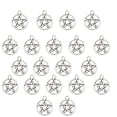 thumbnail image 3 of 20 Piezas de de Colgante de Estrellas de Tono Plateado, Colgante de de Pentagrama DIY, 20x16 M Yinane Estrellas encanto perlas colgantes, 3 of 5