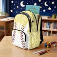 thumbnail image 3 of Xoenoiee Yellow Baseball Ice Cream Drip Print Backpack for Kids Lightweight Bookbag School Bag for Girls Boys 17 Inch Schoolbag Children Kindergarten Student Daypack with Zipper Pocket, 3 of 7