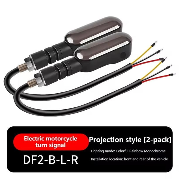 Luz de giro universal para motocicleta, con proyección de flechas, para conducción nocturna, N8U3