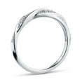 thumbnail image 2 of 0.19ct Twist Style Diamond Wedding Ring, 18K Gold plated Diamond Twisted Ring, Eternity Wedding Band, Stackable Band, Half Eternity Twisted band, 2 of 3