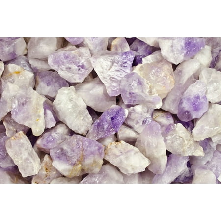 Large Amethyst Stone Fantasia Crystal Vault: 1 lb Amethyst Rough Stones from Madagascar - Large 1