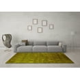 thumbnail image 3 of Ahgly Company Machine Washable Indoor Square Oriental Yellow Industrial Area Rugs, 6' Square, 3 of 4