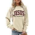 thumbnail image 2 of Christian Sweatshirts for Women 2025 Jesus The Way The Truth The Life Sweatshirt Long Sleeve Crewneck Pullover Tops, 2 of 5