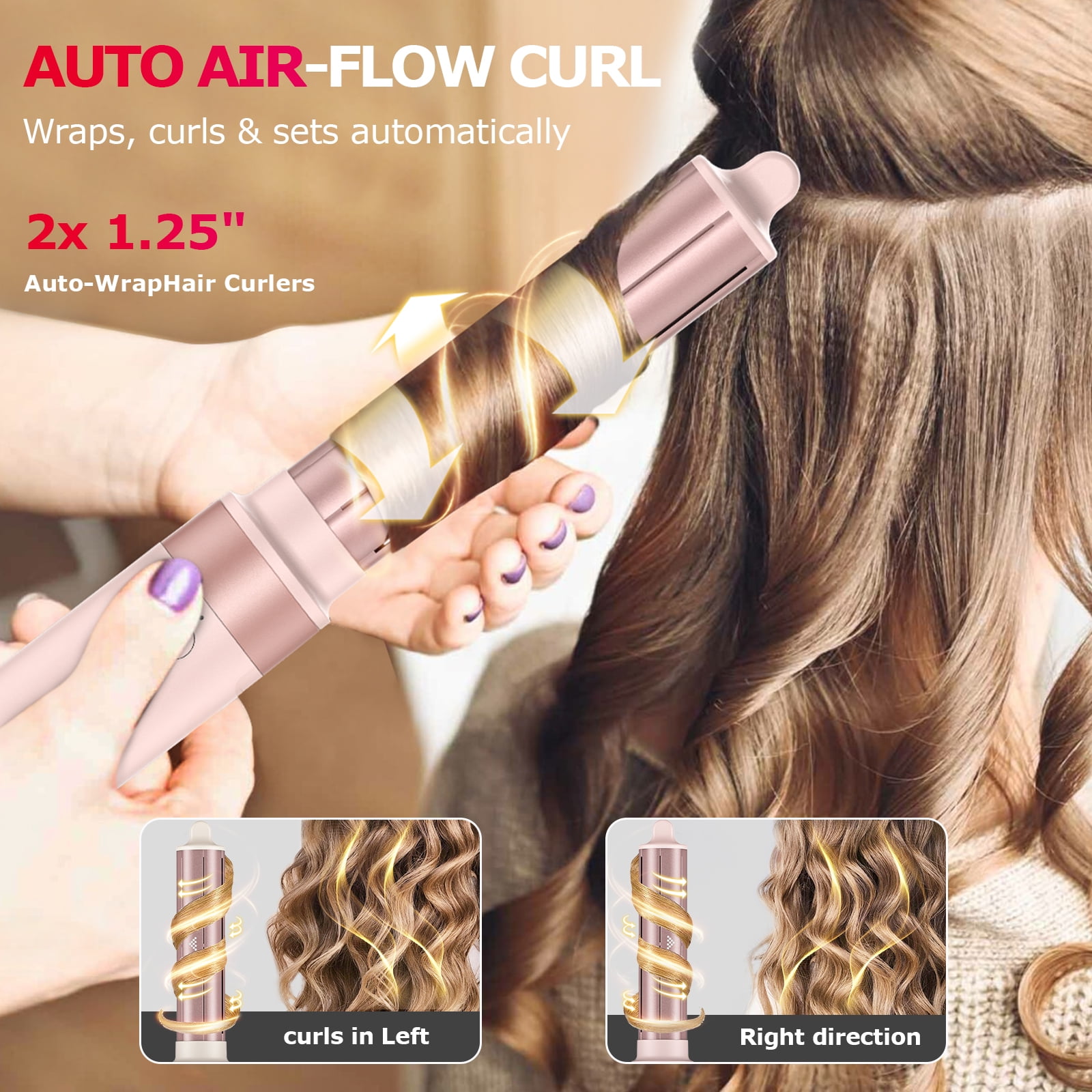 5 in 1 Professional Hot Air Styler Frizz-Free Hair Dryer Brush with Diffuser