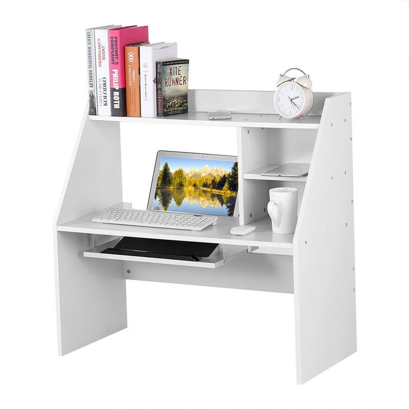 Wooden Storage Shelf Bed Computer Laptop Study Desk Table