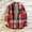 Red, variant on Men's Casual Plaid Shirt Plus Size Color Block Button Down Shirt Loose Fit Lapel Long Sleeve Shirt