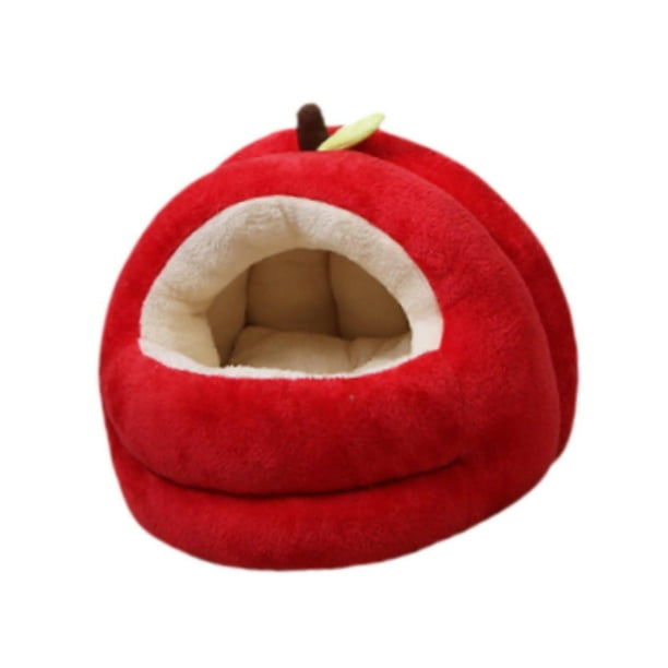 Cama cueva para gatos, casa para perros pequeños, cojín desmontable, refugio portátil semicerrado para mascotas, refugio para mascotas de invierno S