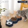 thumbnail image 2 of Cuenco para gatos, alimentador automático 3 en 1, cuenco de comida para perros y gatos con fuente de agua, cuenco doble para beber, soporte elevado, cuencos para gatos Tan Jianjun unisex, 2 of 2