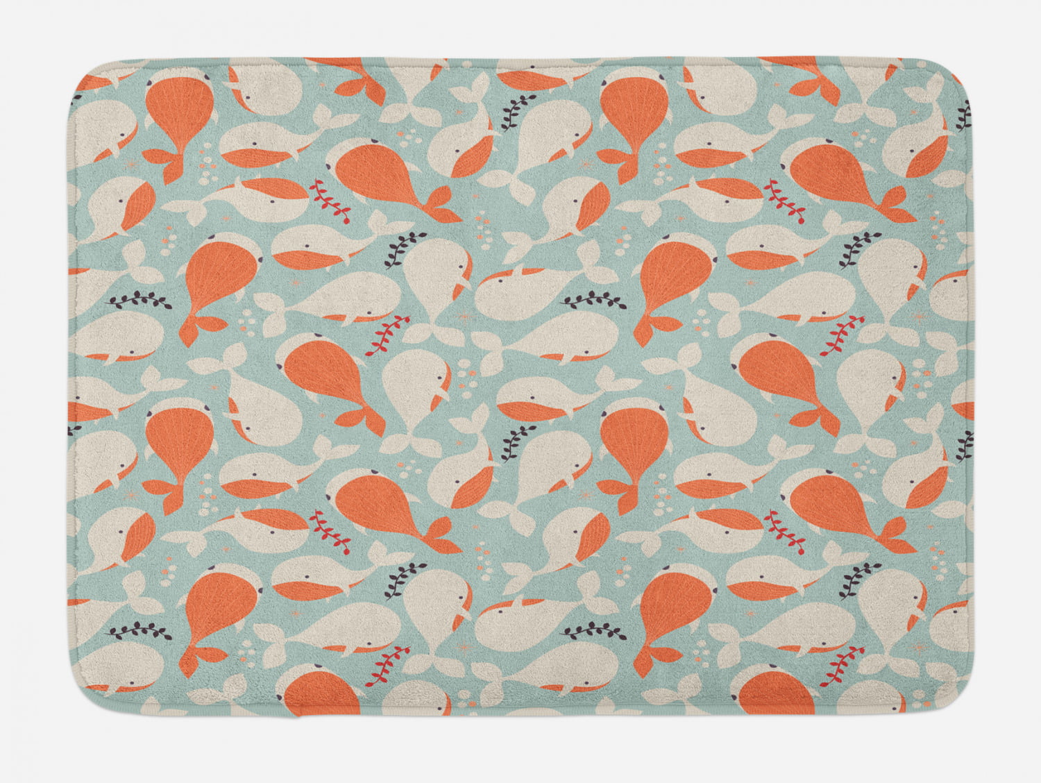Underwater Graphic Algaes Coral Reefs Turtles Fishes The Life Aquatic Plush Bathroom Decor Mat with Non Slip Backing 29.5 X 17.5 Ambesonne Cartoon Bath Mat Navy Green 