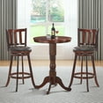 thumbnail image 3 of Costway Set of 2 29.5'' Swivel Bar stool Leather Padded Dining Kitchen Pub Bistro Chair High Back, 3 of 10