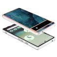 thumbnail image 4 of Designed for Google Pixel 6a Marble Case, Ultra Thin Girls Women Plating Marble Designed Flexible Soft TPU IMD Marble Protective Case Cover for Google Pixel 6a - Green, 4 of 6