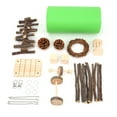 thumbnail image 2 of Paquete de 12 juguetes de túnel para hámster, túnel flexible para animales pequeños y juguetes molares de madera natural para mascotas, 2 of 8