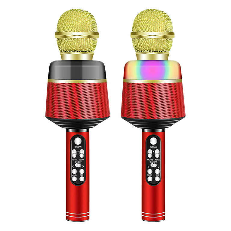 Bluetooth Microphone 7-in-1 Portable Handheld Karaoke Mic Machine For  Birthday Home Party For PC Or All Smartphone Classroom Microphone Go Pro Mic  Spark Gaming Setups for Kids Mic Filter Attachable 
