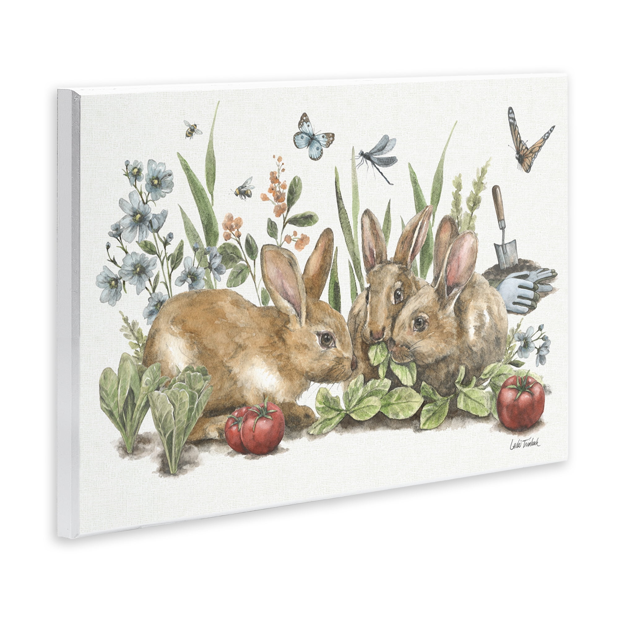 Stupell Industries Garden Patch Scene Botanical & Floral Painting Unframed Art Print Wall Art, 19 x 13