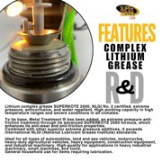 Lubricant Grease Superkote 2000 Multipurpose / Lithium Complex / Lubricant /EP/ High Temp / Automotive / Construction / Industry / White / 1lb