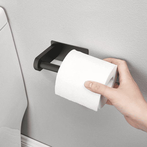 Toilet Paper Holder Self Adhesive, Stainless Steel Rustproof Adhesive Toilet Roll Holder no Drilling