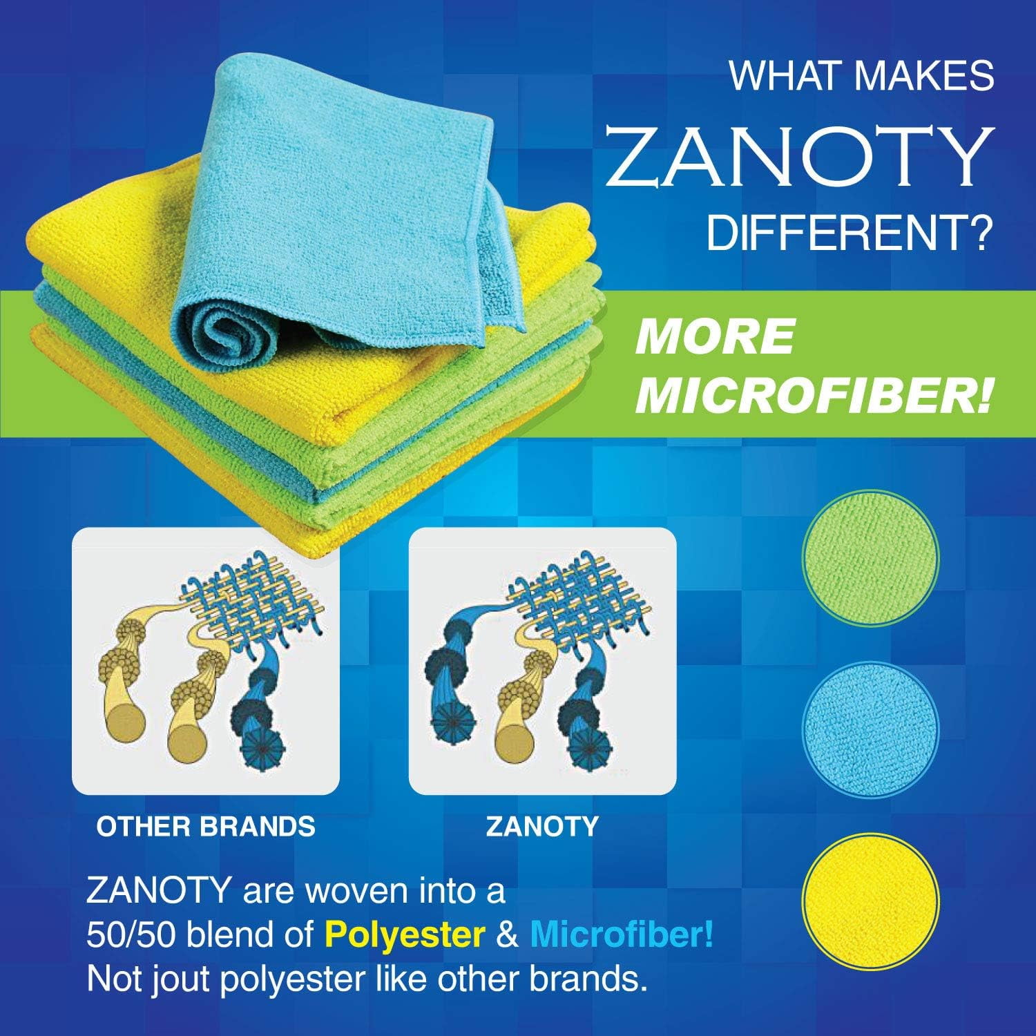 24 Microfiber Cleaning Cloth - Smart Kitchen Towels - Cleaning Supplies - Ultra Soft wipes for House - Microfiber Cloths - Large Cleaning Rags